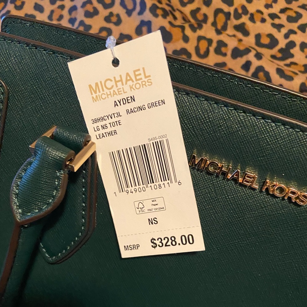 Beautiful Dark Green Michael Kors shoulder bag